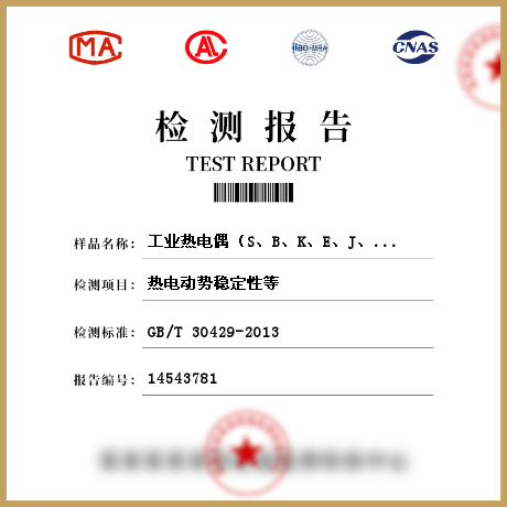 工業(yè)熱電偶（S、B、K、E、J、N、T型）檢測